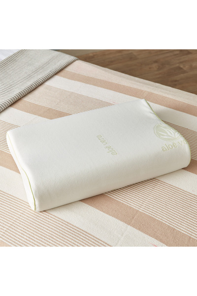Generic Aloe Vera Cervical Support Memory Foam Pillow - 40x60 cm