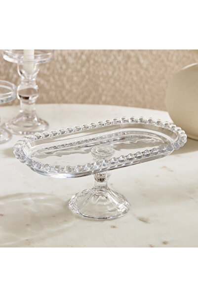 erorex Merriam Beaded Plate with Stand - 25x13x10 cm