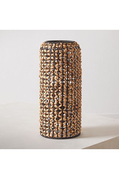 erorex Naturel Water Hyacinth Round Floor Lamp - 24x53 cm