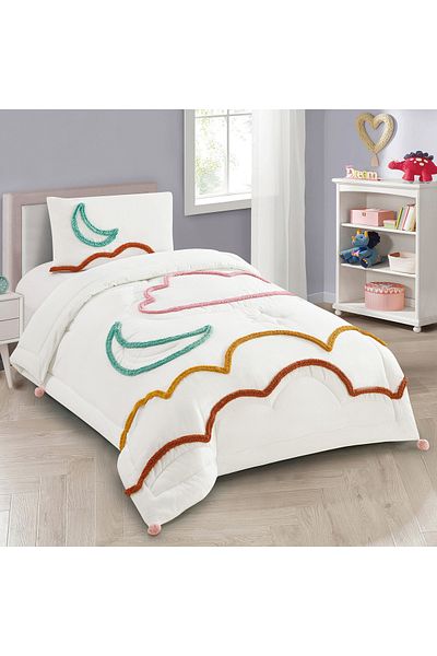erorex Moonwhirl 2-Piece Tufted Single Comforter Set - 135x220 cm