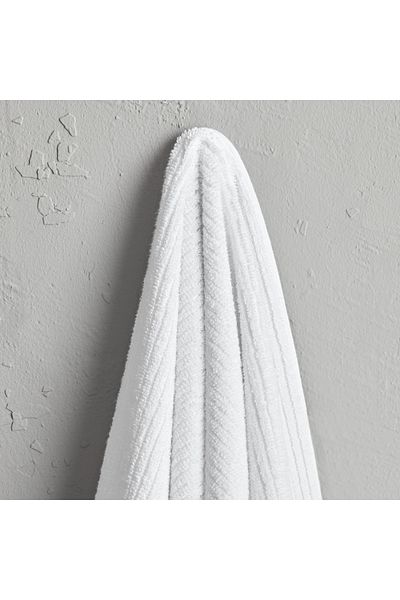 erorex Mateo Ribbed Cotton Bath Towel - 68x136 cm