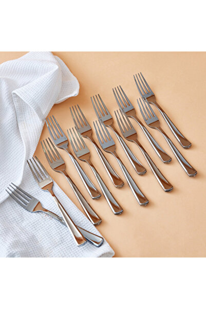 Generic Electroplated Plastic Fork - Set of 12