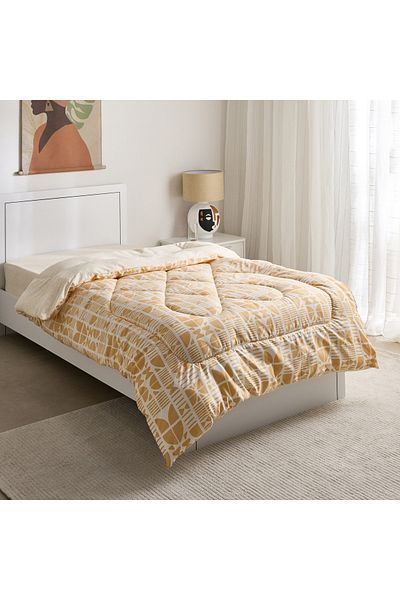 erorex Matrix Coral Microfiber Single Comforter - 135x220 cm