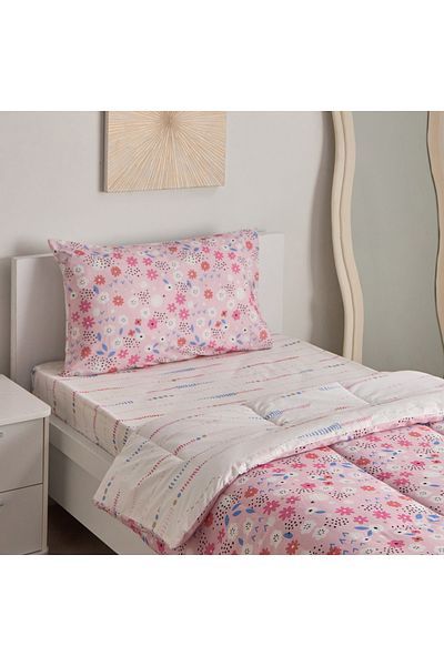 erorex طقم لحاف فردي من القطن من Ivy Meadows Lilette مكون من قطعتين - 135×220 سم