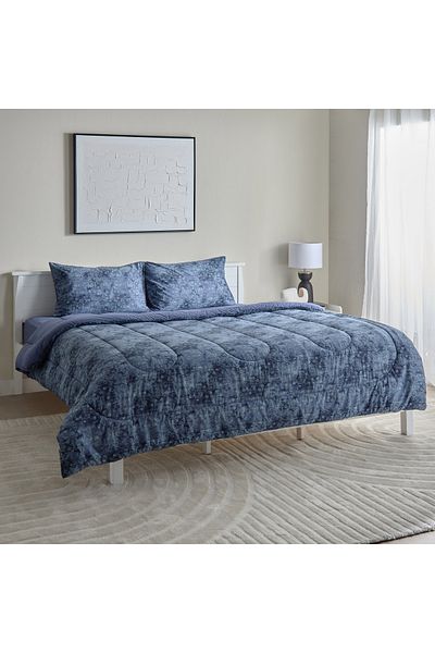 erorex Lavish Triblend Melange Aouli 3-Piece Printed Cotton Twin Comforter Set - 160x220 cm