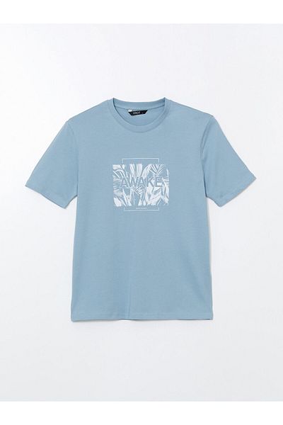 LC Waikiki Ανδρικό μπλουζάκι New Season Crew Neck με κοντό μανίκι χτενισμένο βαμβακερό μπλουζάκι - S5EG86Z8