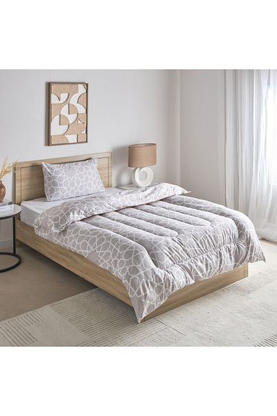 erorex Ontario 2-Piece Dimo Printed Microfiber Twin Comforter Set - 160x220 cm