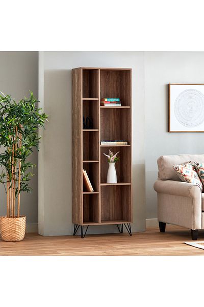 erorex Miro Display Bookcase with 7 Shelves