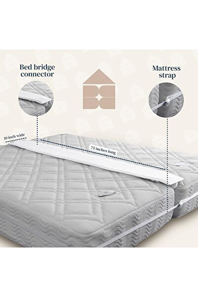 COOYA Wide Bed Bridge Twin to King Converter Kit,Make Twin Beds Into King,200*30*8cm