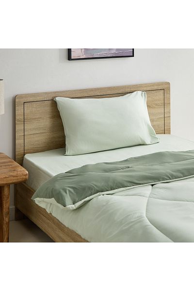 erorex Derby 2-Piece Reversible Microfiber Single Comforter Set - 135x220 cm
