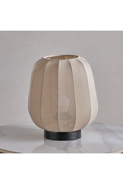 erorex Collett E27 Metal Table Lamp with Fabric Shade - 22x22x25 cm