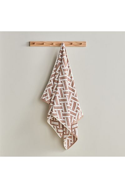 erorex Opulence Serenity Turkish Cotton Yarn Dyed Jacquard Bath Towel - 70x140 cm