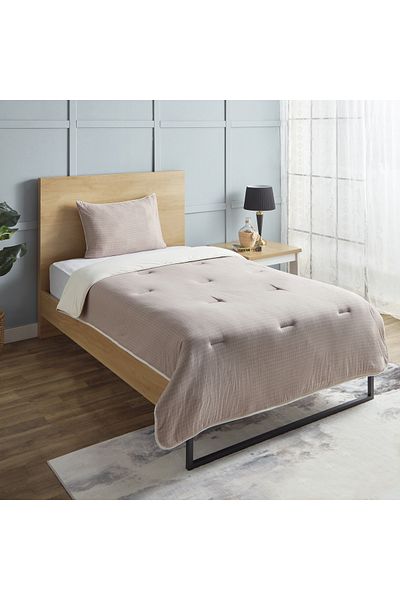erorex Ferum 2-Piece Striped Microfibre Jersey Twin Comforter Set - 160x220 cm