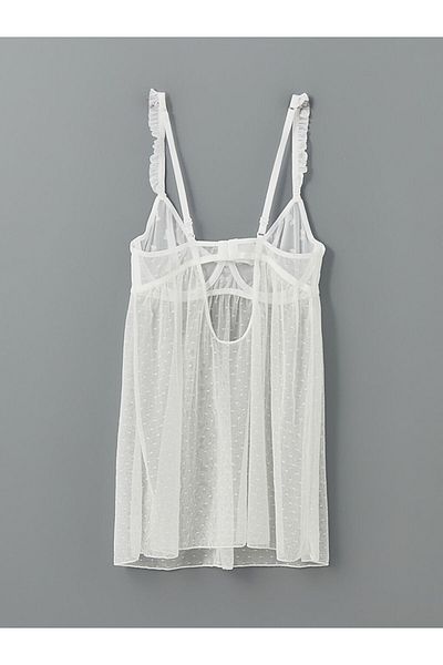 LC Waikiki LCW DREAM Babydoll alb cu sârmă, fără căptușeală