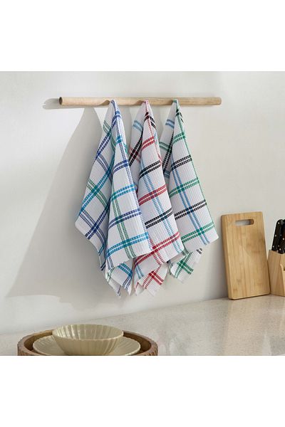 erorex Matrix Waffle 3-Piece Kitchen Towel Set - 45x70 cm
