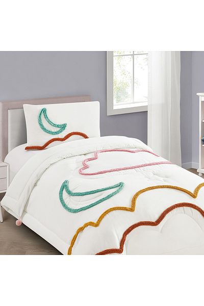 erorex Moonwhirl 2-Piece Tufted Single Comforter Set - 135x220 cm