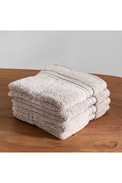 erorex Cloud Soft Serene Zero Twist 4-Piece Face Towel Set - 30x30 cm