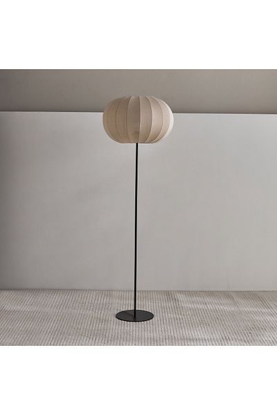 erorex Collett E27 Metal Floor Lamp with Fabric Shade - 40x40x125 cm