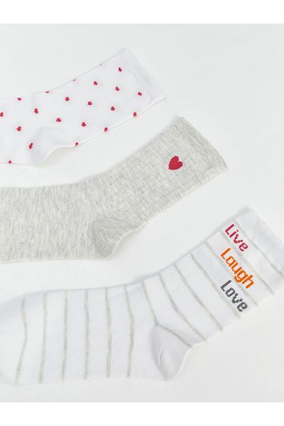 LC Waikiki Lcw Dream Ecru Patterned Women's Socks 5 Pack