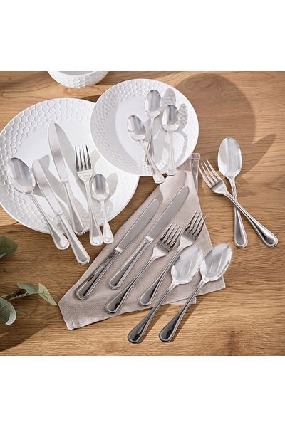 erorex Ridge 16-Piece 18/10 Stainless Steel Cutlery Set