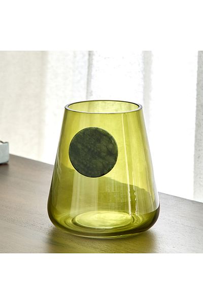 erorex Auden Glass Mini Vase with Blob - 13x12x13 cm