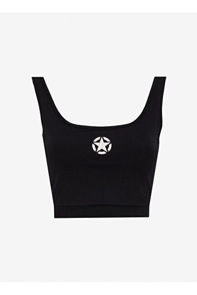 Jeep Baskılı Siyah Kadın Sporcu Büstiyer J5SL-TST7028