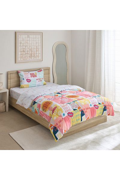 erorex Ivy Sparkle and Shine 2-Piece Twin Microfibre Comforter Set - 160x220 cm