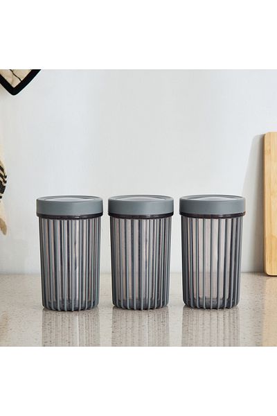 erorex Foly Life 3-Piece Linea Round Storage Box Set - 1100 ml