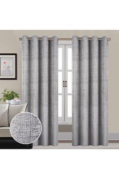 erorex Martha Jacquard Blackout Curtain Pair - 140x300 cm