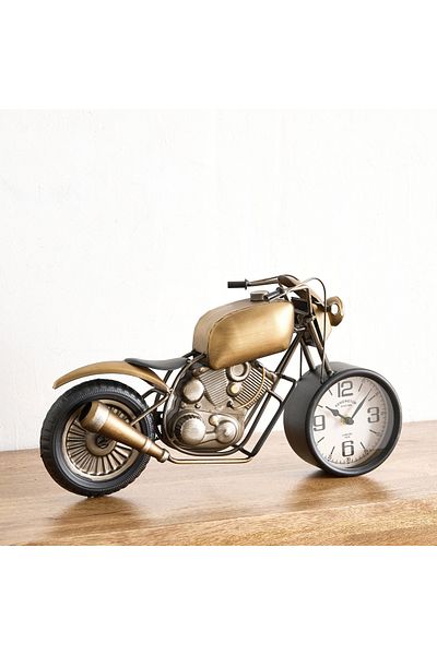 erorex Emir Metal Motorcycle Table Clock - 44x13.5x23 cm