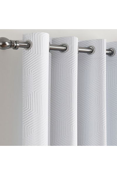 erorex Snowy Cotton Curtain Pair - 140x240 cm
