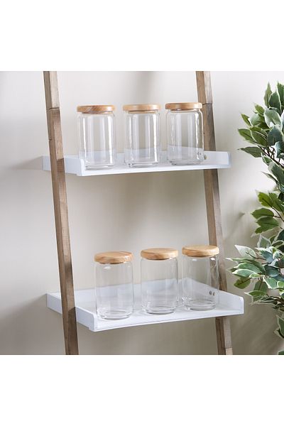 erorex Ocean Pop Jar with Wooden Lid - Set of 6