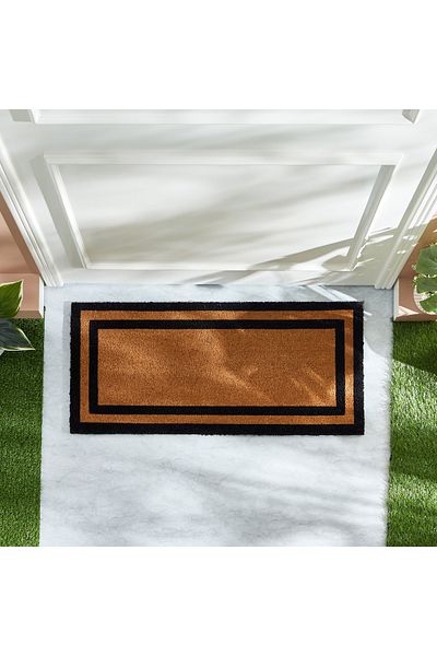 erorex Frame Printed PVC Back Coir Doormat - 45x100 cm