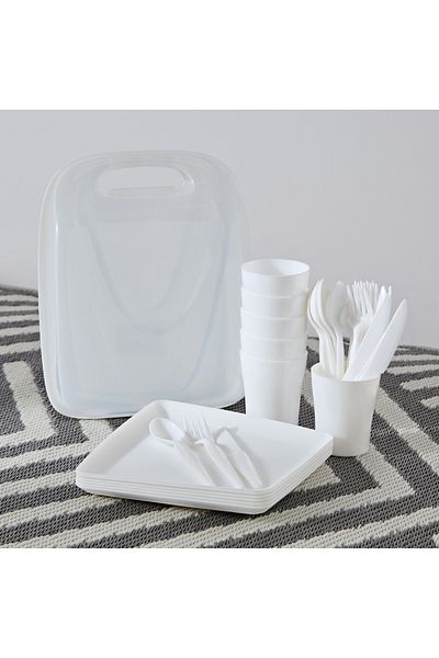 erorex Picnic 32-Piece Dining Set - Serves 6