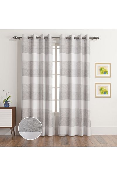 erorex Aara Baron 2-Piece Extra Long Sheer Curtain Set - 140x300 cm