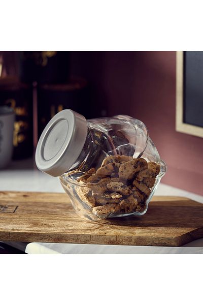 erorex Crysta Glass Canister with Lid - 1.7 L