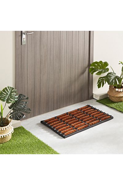 erorex Tera Moulded Coir and Rubber Doormat - 45x75 cm