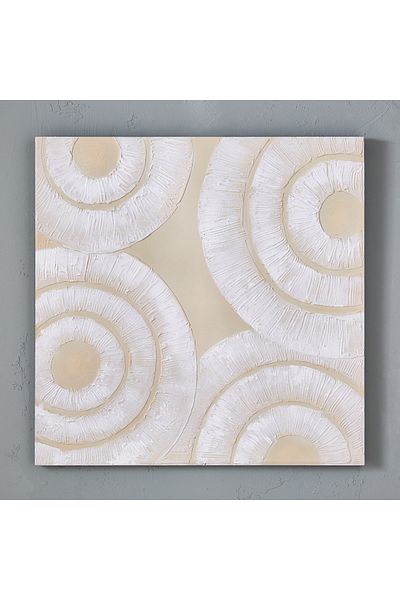 erorex Walmer Abstract Hand-Painted Canvas Wood - 80x3x80 cm