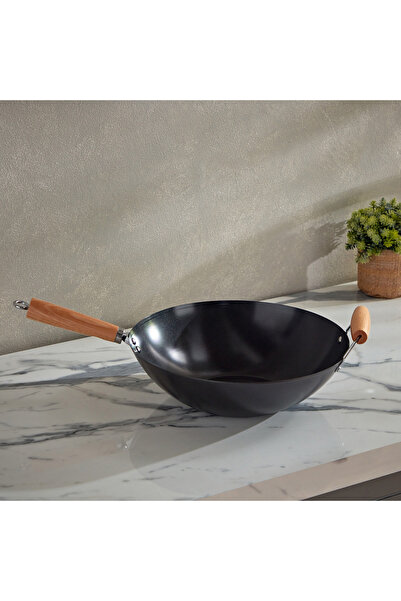 Generic مقلاة ووك من الفولاذ الكربوني من لا ناتورا بإطار شبكي من الفولاذ - 35...