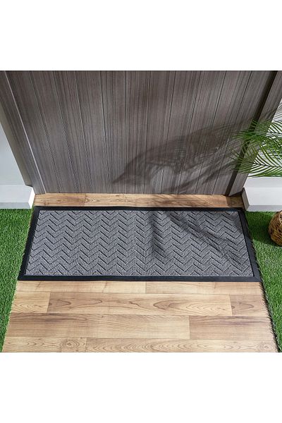 erorex Chevron Anti-Skid Polypropylene Doormat - 45x120 cm