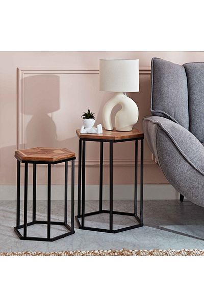 erorex Chevron Nest of Tables - Set of 2