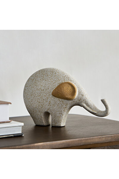 Home Box Blyth Ceramic Double Texture Elephant - 20.5x5.2x12.6 cm