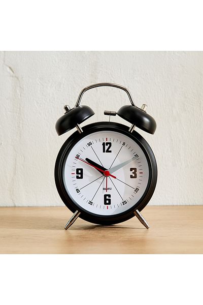 erorex Mido Metal Twin Bell Alarm Clock - 15.5 cm