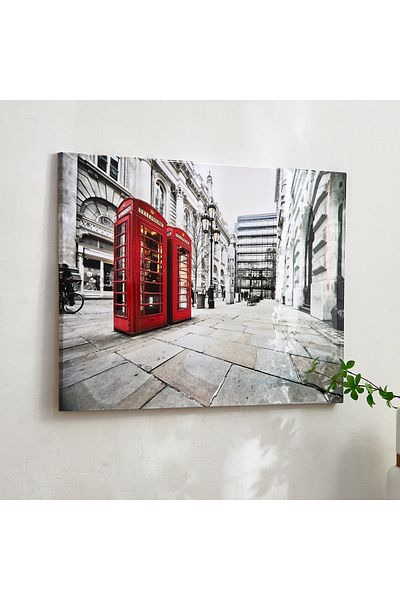 erorex Nairobi Calling Booth Hand Painted Gloss Wall Art - 70x1.8x50 cm