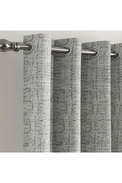 erorex Martha 2-Piece Jacquard Extra Long Blackout Curtain Set - 140x300 cm