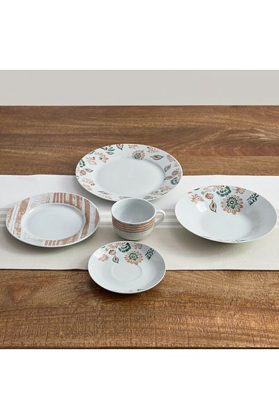 erorex Atlanta Fiesta Flair 20-Piece Dinner Set - Serves 4