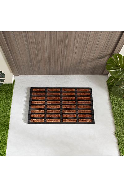 erorex Tera Moulded Coir and Rubber Doormat - 45x75 cm