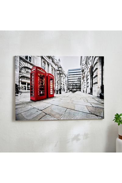 erorex Nairobi Calling Booth Hand Painted Gloss Wall Art - 70x1.8x50 cm