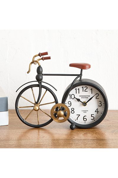 erorex Emir Cycle Metal Table Clock - 26x7.5x20 cm