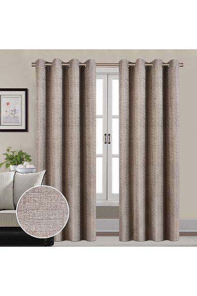erorex Martha Jacquard Blackout Curtain Pair - 140x300 cm